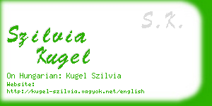 szilvia kugel business card